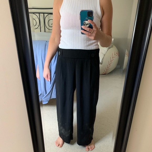 Zara wide-leg black dress pants - Picture 2 of 3